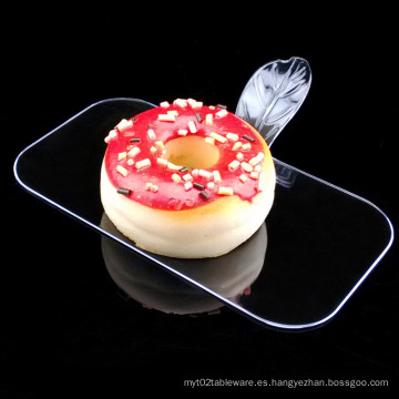 PP / PS Disco de plástico Desechable Saucer Rectangular Cake Shovel